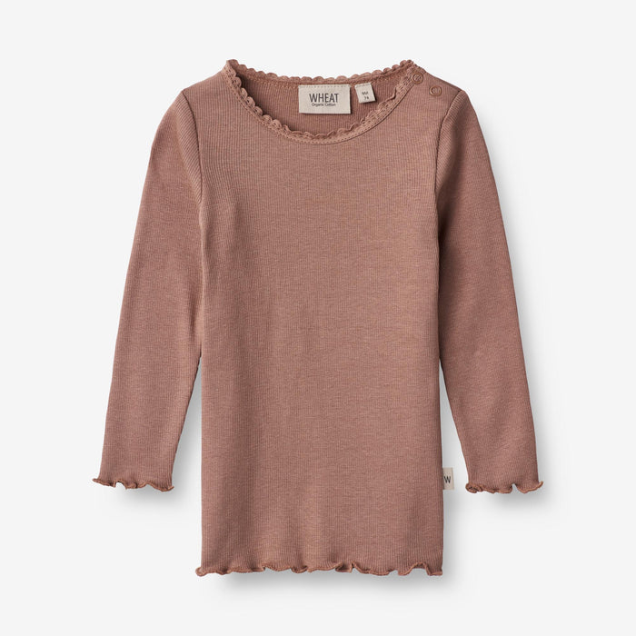 Wheat Main Rib T-Shirt Reese | Baby Jersey Tops and T-Shirts 2032 rose dust