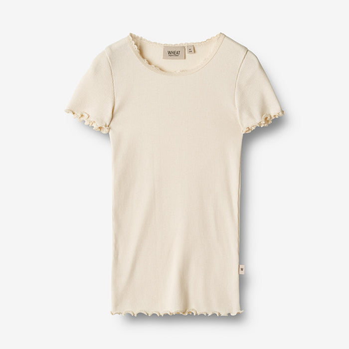 Wheat Main Rib T-Shirt S/S Katie Jersey Tops and T-Shirts 3171 cream