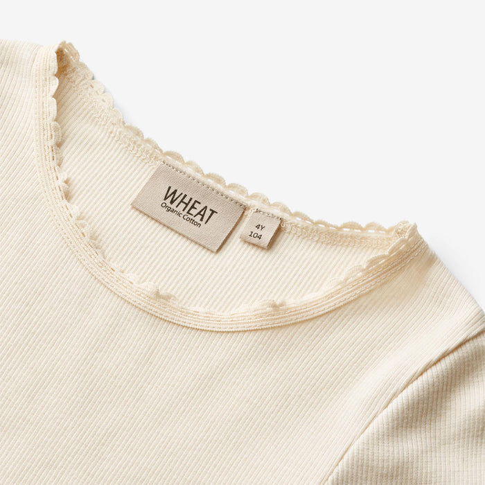 Wheat Main Rib T-Shirt S/S Katie Jersey Tops and T-Shirts 3171 cream