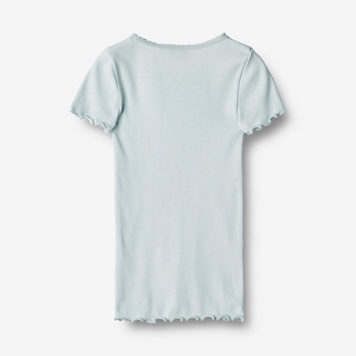 Wheat Main Rib T-Shirt S/S Katie Jersey Tops and T-Shirts 4030 light blue