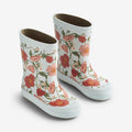 Wheat Footwear Rubber Boot Muddy Print Wavy Rubber Boot 1481 blue flowers