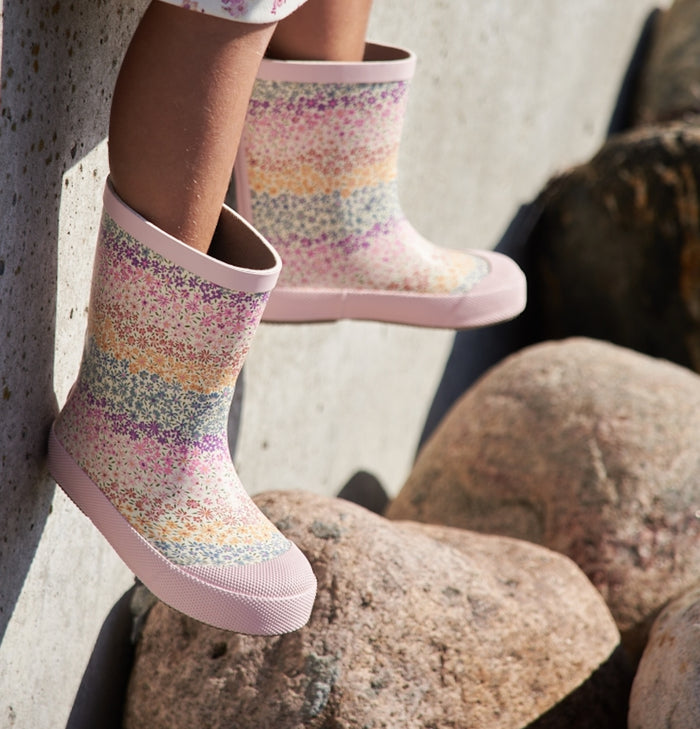 Wheat Footwear Rubber Boot Print Muddy Rubber Boot 9506 rainbow flowers