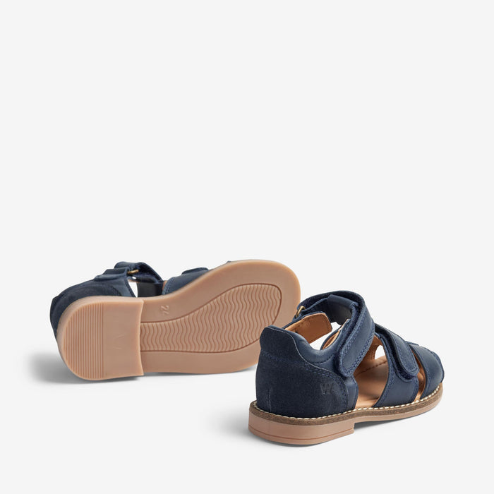 Wheat Footwear Sandal Closed Toe Bassi Sandal 1432 navy