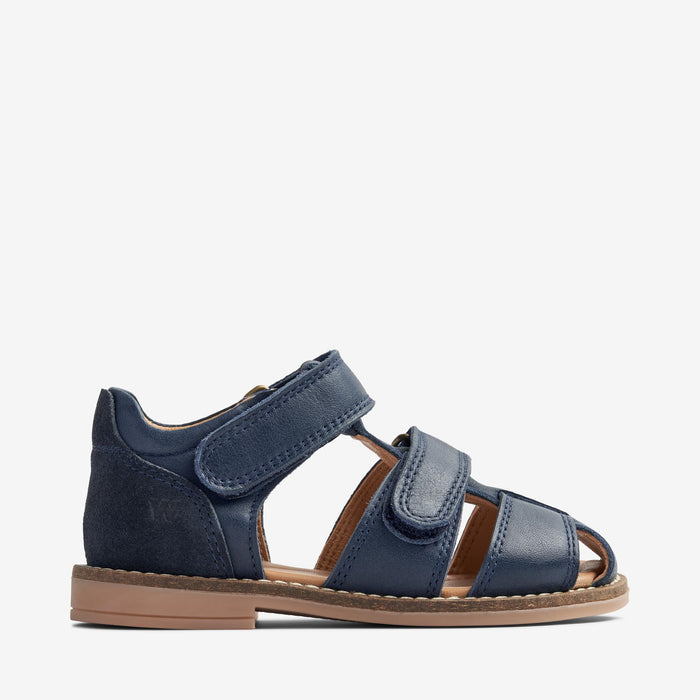 Wheat Footwear Sandal Closed Toe Bassi Sandal 1432 navy