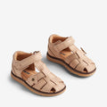 Wheat Footwear Sandal Closed Toe Sky Flower Prewalker Sandals 9009 beige rose