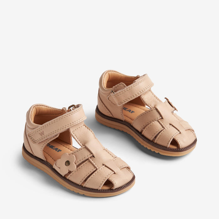 Wheat Footwear Sandal Closed Toe Sky Flower Prewalker Sandals 9009 beige rose
