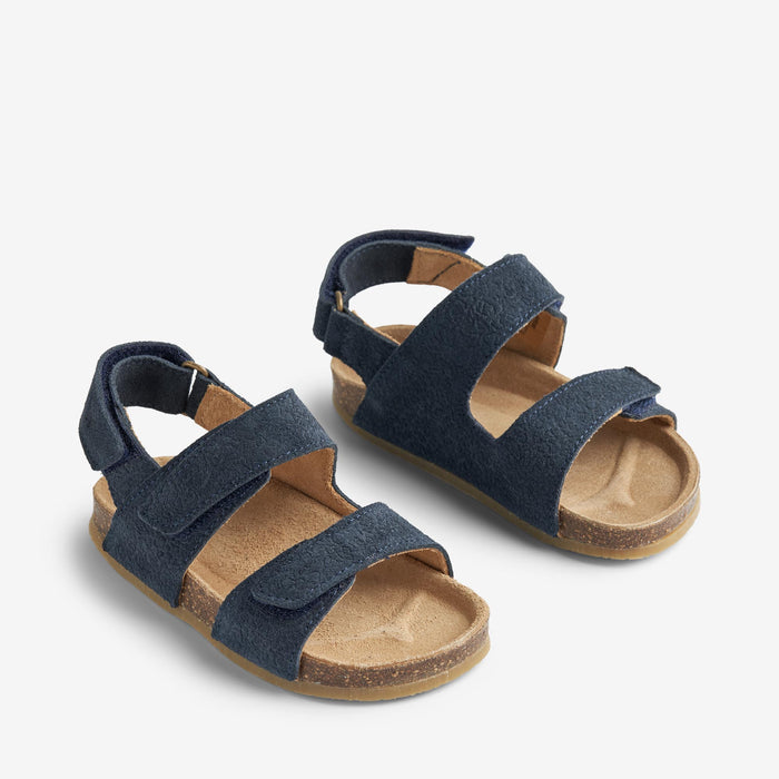 Wheat Footwear Sandal Cork Open Toe Cameron Sandal 1432 navy