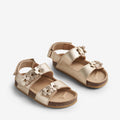 Wheat Footwear Sandal Cork Open Toe Clare Flowers Sandal 0204 light gold