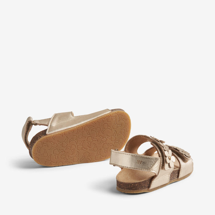 Wheat Footwear Sandal Cork Open Toe Clare Flowers Sandal 0204 light gold