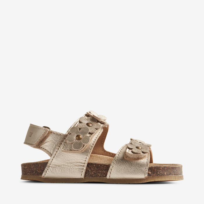Wheat Footwear Sandal Cork Open Toe Clare Flowers Sandal 0204 light gold