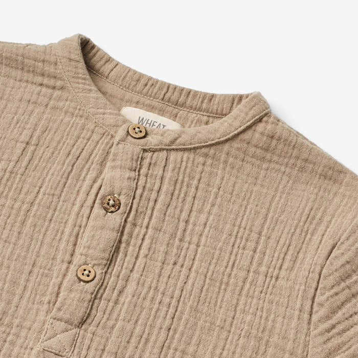 Wheat Main Shirt S/S Svend Shirts and Blouses 3239 beige stone