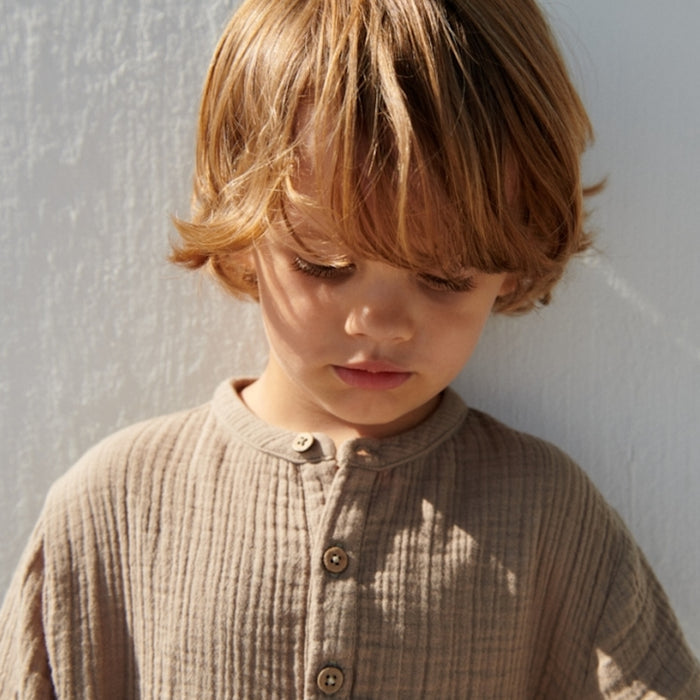 Wheat Main Shirt S/S Svend Shirts and Blouses 3239 beige stone