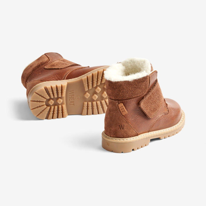 Wheat Footwear Sigge Print Velcro Boot Winter Footwear 9002 cognac