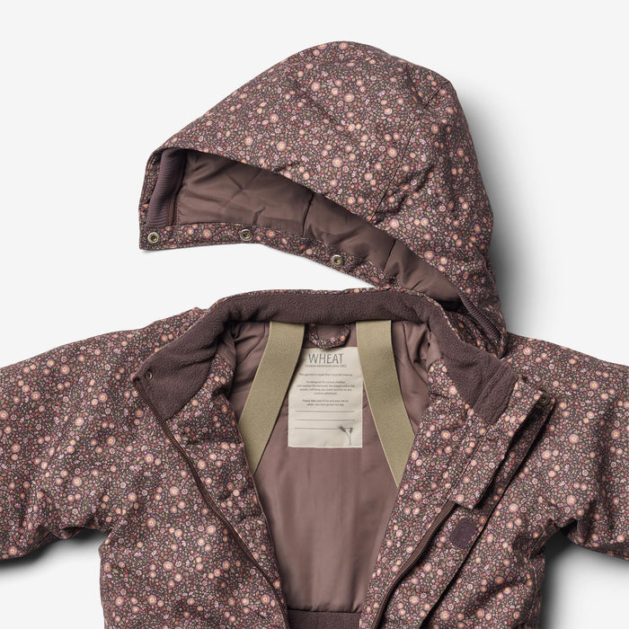 Wheat Outerwear Snowsuit Miko Tech Snowsuit 3121 eggplant buttercups