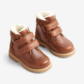 Wheat Footwear Stewie Tex Velcro Leather Winter Footwear 9002 cognac
