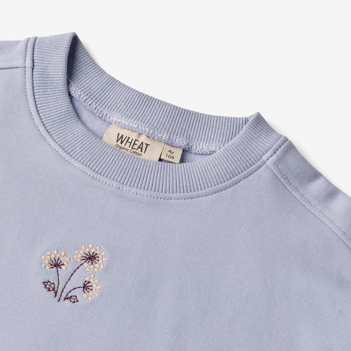 Wheat Main Sweatshirt Eliza Embroidery Sweatshirt 1497 ice purple