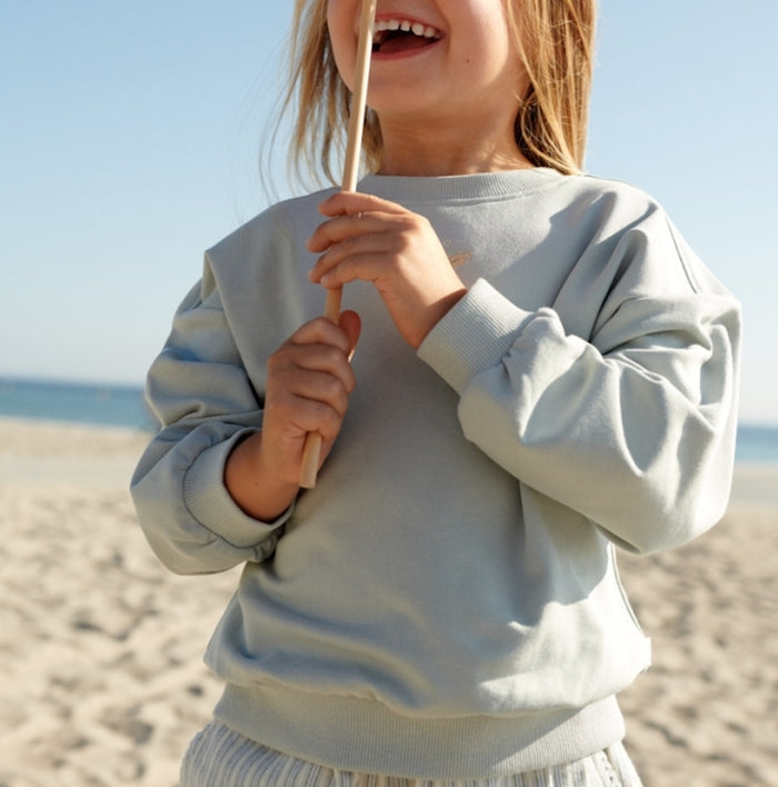 Wheat Main Sweatshirt Embroidery Eliza Sweatshirt 1475 sea mist