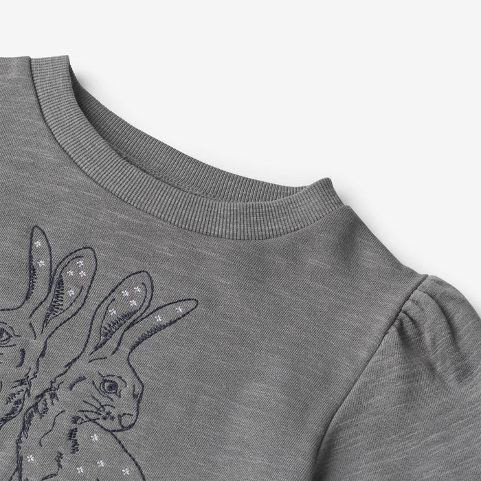Wheat Main Sweatshirt Rabbitfriends Embroidery Sweatshirt 1525 autumn sky
