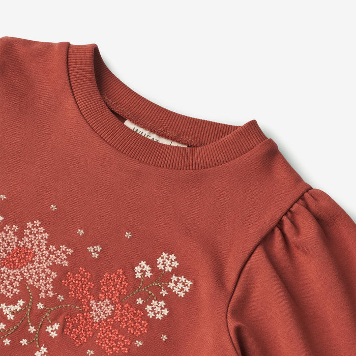 Wheat Main Sweatshirt Vega Embroidery Sweatshirt 2072 red