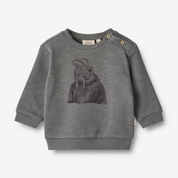 Wheat Main Sweatshirt Walrus | Baby Sweatshirt 1525 autumn sky
