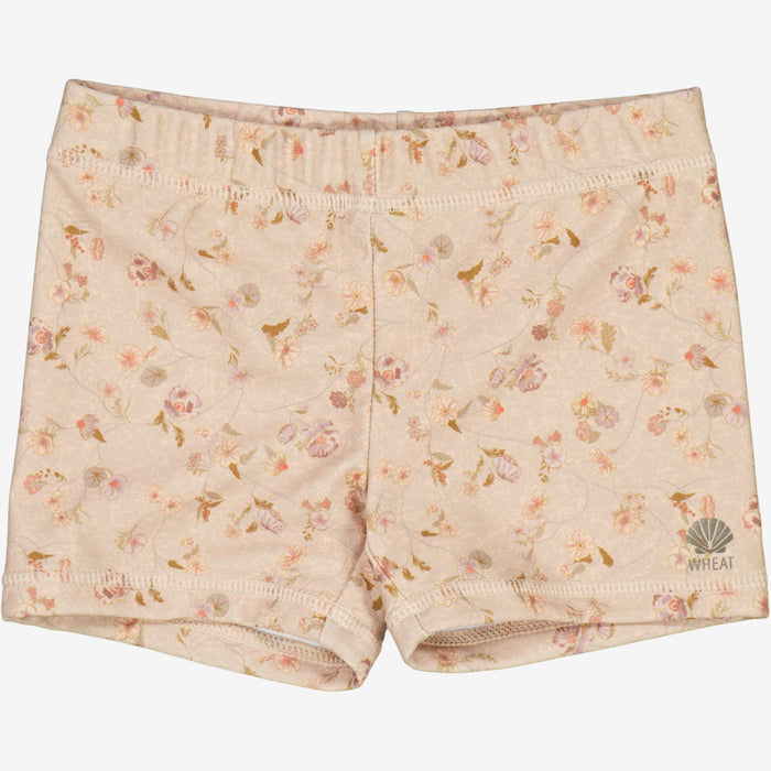 Wheat Main Swim Shorts Niki Swimwear 1492 purple poppy flowers
