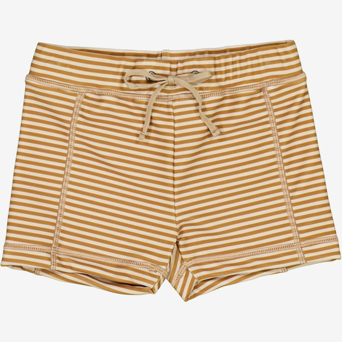 Wheat Main Swim Shorts Ulrik Swimwear 5096 golden green stripe