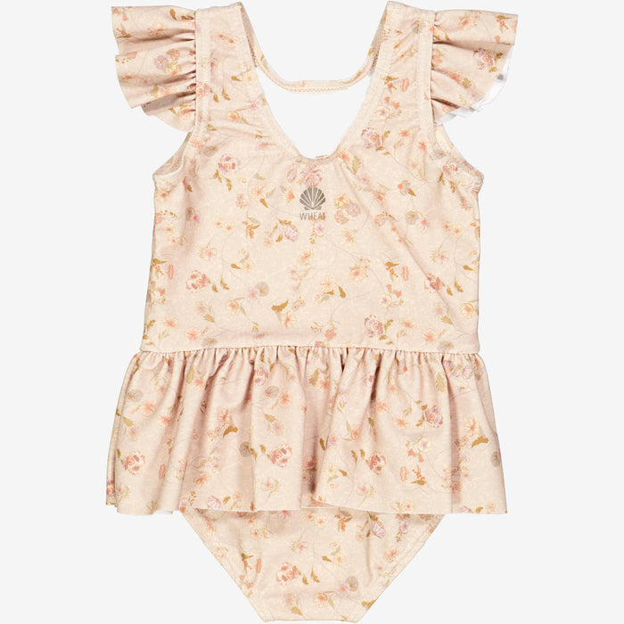 Wheat Main Swimsuit Diddi | Baby Swimwear 1492 purple poppy flowers