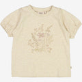 Wheat Main T-Shirt Flower Embroidery Jersey Tops and T-Shirts 9109 buttermilk melange