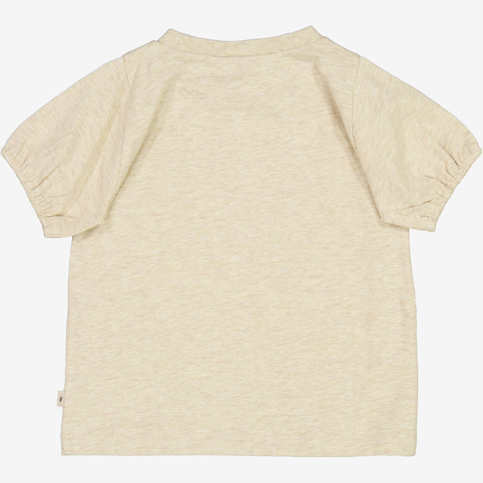 Wheat Main T-Shirt Flower Embroidery Jersey Tops and T-Shirts 9109 buttermilk melange