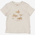 Wheat Main  T-Shirt Grasshoppers | Baby Jersey Tops and T-Shirts 5060 fossil melange