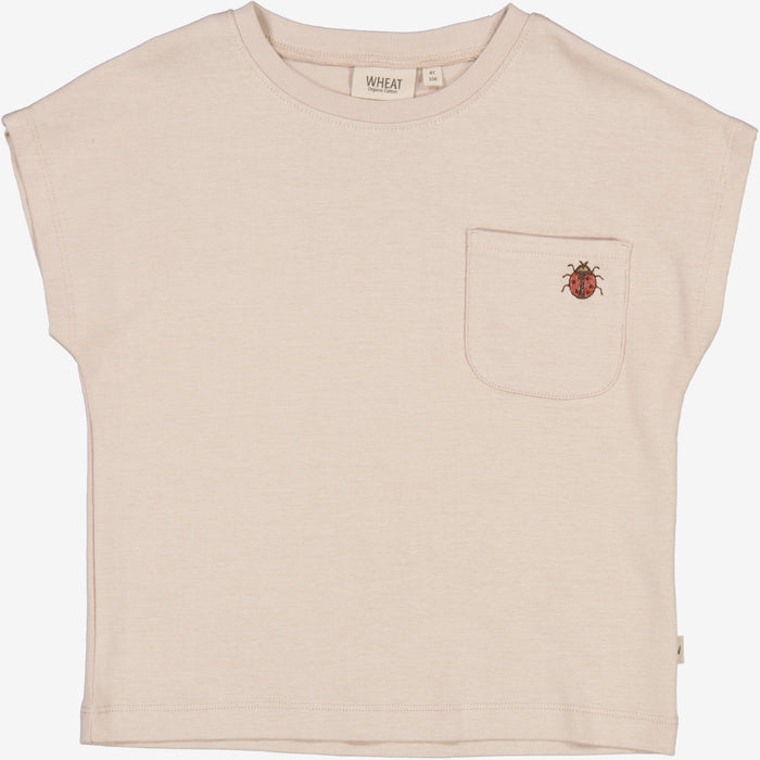 Wheat Main T-Shirt Ladybug Embroidery Jersey Tops and T-Shirts 1356 pale lilac
