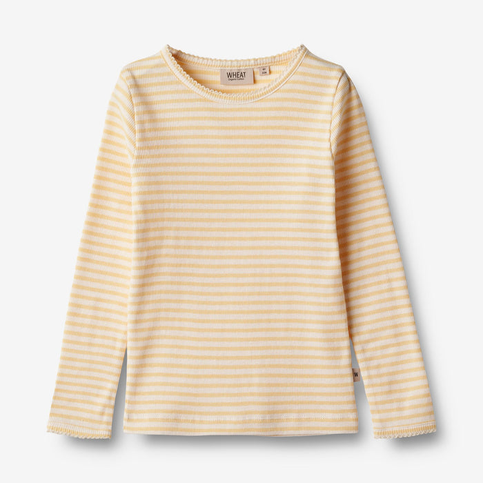 Wheat Main T-Shirt L/S Belis Jersey Tops and T-Shirts 5002 pale apricot stripe