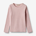 Wheat Main T-Shirt L/S Britt Jersey Tops and T-Shirts 2354 pink lilac stripe