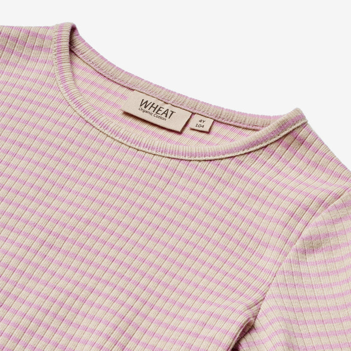 Wheat Main T-Shirt L/S Britt Jersey Tops and T-Shirts 2354 pink lilac stripe
