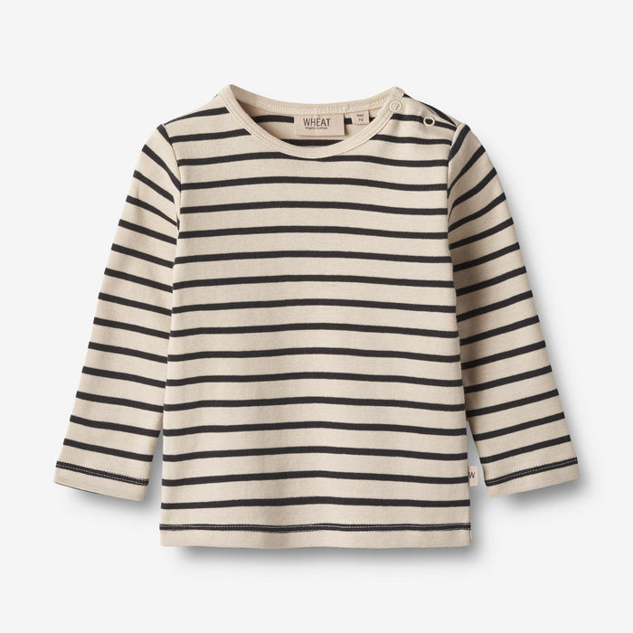Wheat Main T-Shirt L/S Stig Jersey Tops and T-Shirts 1433 navy stripe