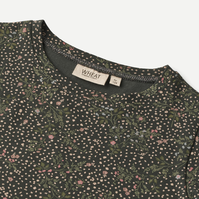 Wheat Main T-Shirt Manna Jersey Tops and T-Shirts 0028 black coal small flowers