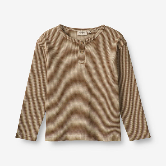 Wheat Main T-Shirt Morris Jersey Tops and T-Shirts 3238 beige rib stripe