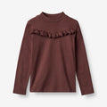 Wheat Main T-Shirt Rib LS Rosetta Jersey Tops and T-Shirts 2118 aubergine