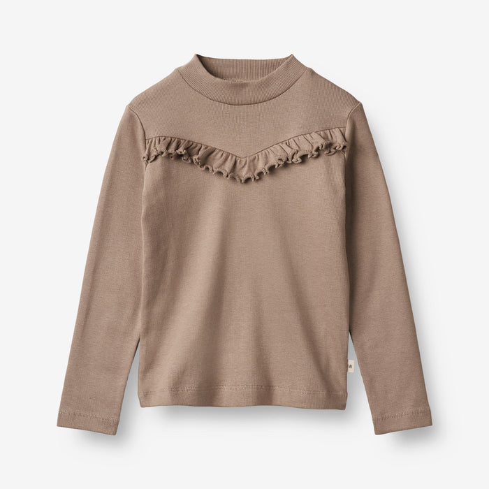 Wheat Main T-Shirt Rib LS Rosetta Jersey Tops and T-Shirts 3006 soft brown