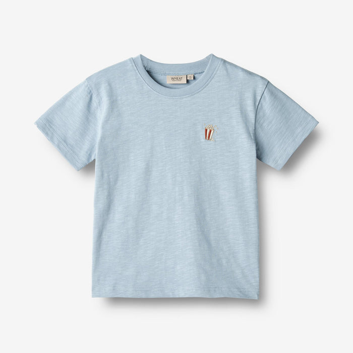 Wheat Main T-Shirt S/S Daniel Jersey Tops and T-Shirts 1049 blue summer