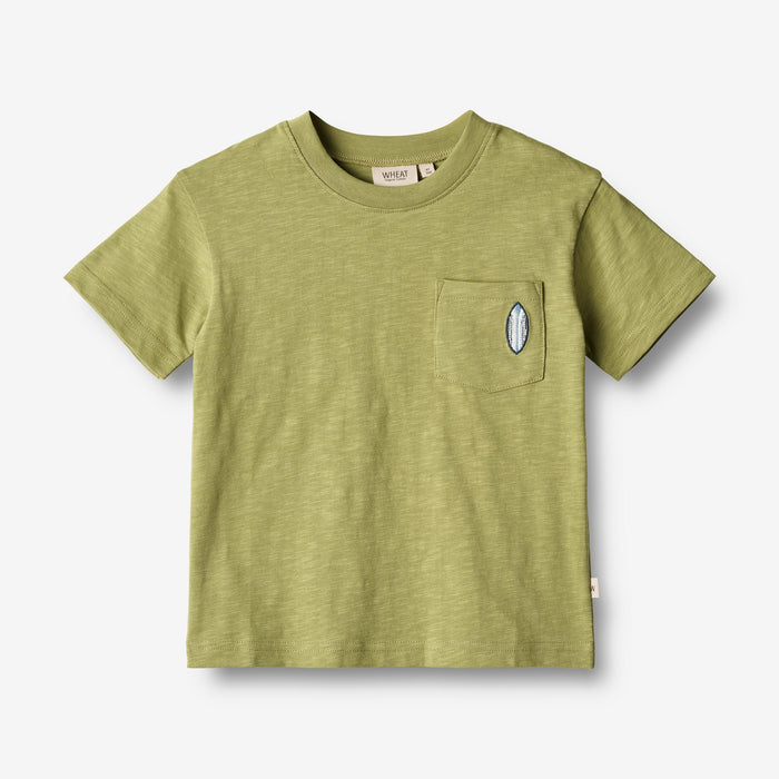 Wheat Main T-Shirt S/S Dines Jersey Tops and T-Shirts 4122 sage