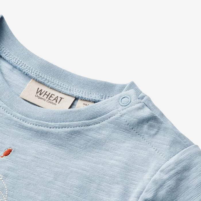 Wheat Main T-Shirt S/S Holger Jersey Tops and T-Shirts 1049 blue summer