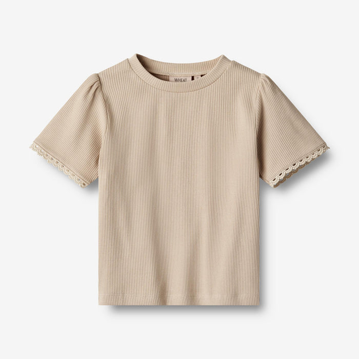 Wheat Main T-Shirt S/S Iris Jersey Tops and T-Shirts 3162 feather gray
