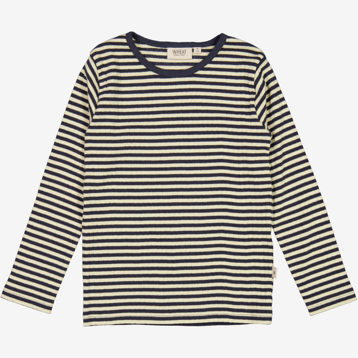 Wheat Main  T-Shirt Striped LS Jersey Tops and T-Shirts 1387 midnight stripe
