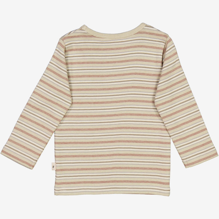 Wheat Main  T-Shirt Striped LS | Baby Jersey Tops and T-Shirts 1229 dusty stripe
