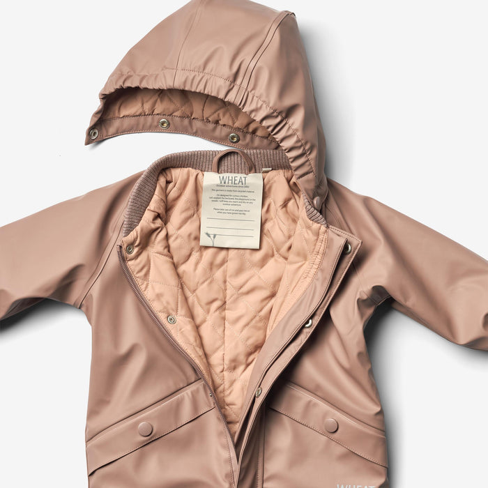 Wheat Outerwear Thermo Rainsuit Aiko | Baby Rainwear 1349 lavender rose