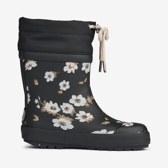 Wheat Footwear Thermo Rubber Boot Print Rubber Boot 0035 black flowers