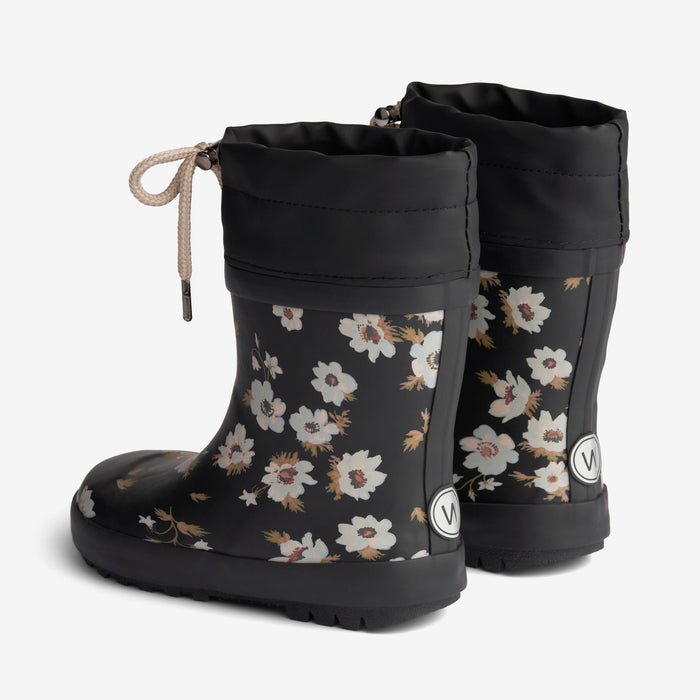 Wheat Footwear Thermo Rubber Boot Print Rubber Boot 0035 black flowers