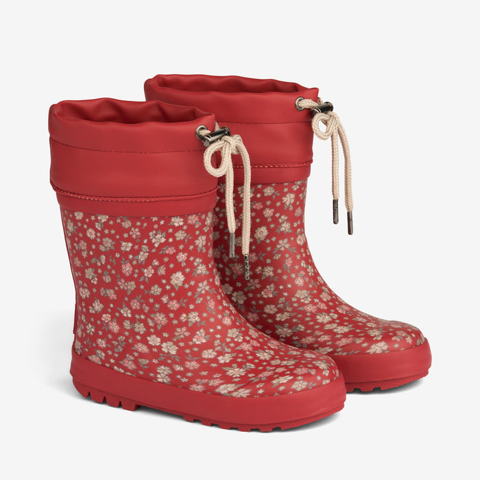 Wheat Footwear Thermo Rubber Boot Print Rubber Boot 2077 red flowers