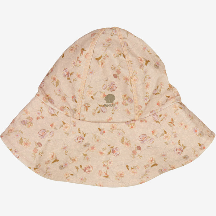 Wheat Main UV Sun Hat Swimwear 1492 purple poppy flowers